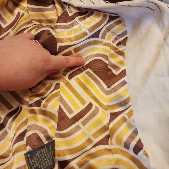 True Meaning 100% Linen Off White Blazer Jacket Pleated Back Size 2 - Picture 9 of 16